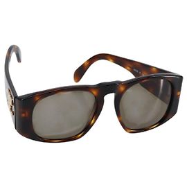 Óculos de sol CHANEL de plástico marrom CC Auth BA7283V Marrom