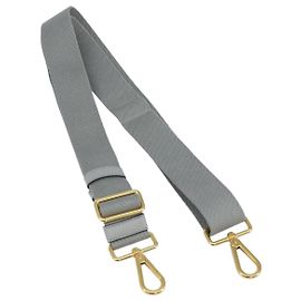 PRADA Adjustable Shoulder Strap Canvas 28.7""-48.8"" Gray Gold Auth am9414 Brown Golden