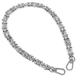 LOUIS VUITTON Cinghia a catena in metallo 60 cm Argento LV Auth 150648 Argento