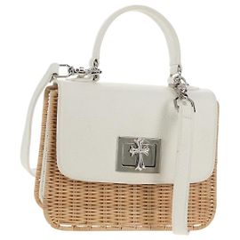 Borsa a Mano Chrome Hearts Rattan 2way Bianco Argento Auth 143406SM Argento Bianco