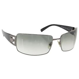 VERSACE Medusa Sunglasses Plastic Black Auth bs30255 Black