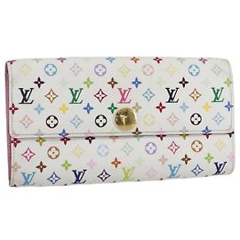 LOUIS VUITTON Portafoglio Sarah Multicolore Bianco M93532 LV Auth ka680 Bianco