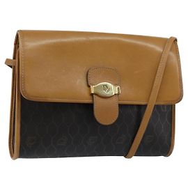 Borsa a Spalla in Tela Honeycomb PVC Nera e Dorata Auth BA6582 Christian Dior Nero D'oro