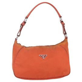 Borsa a Spalla PRADA Nylon Arancione Auth 146486 Arancione