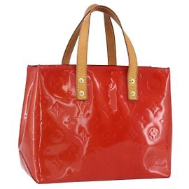 LOUIS VUITTON Monogram Vernis Reade PM Sac à Main Rouge M91088 LV Auth SW1770 Rouge