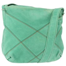 Bolsa de Ombro de Couro Verde LOEWE Auth mr1587 Verde