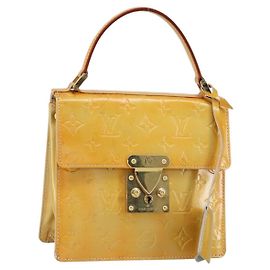 LOUIS VUITTON Sac à main Spring street Monogram Vernis Gris M91029 LV Auth 155494 Gris