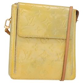 LOUIS VUITTON Monogram Vernis Motto Accessory Pouch Gris M91030 LV Auth 154320 Grey