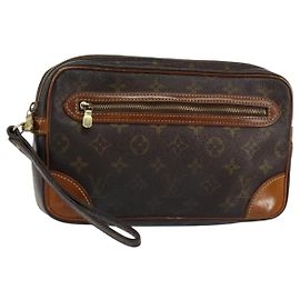 LOUIS VUITTON Pochette Marly Dragonne GM Monogram M51825 LV Auth ar13824 Monogramme