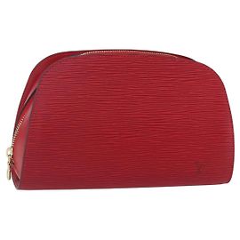 LOUIS VUITTON Epi Dauphine MM Tasche Rot M48457 LV Auth 153510 Rot