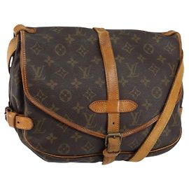LOUIS VUITTON Bolsa de Ombro Monogram Saumur 30 M42256 LV Auth ka110 Monograma