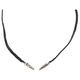 Collier Chrome Hearts Scroll Razor Blade Ag925 Noir Auth 141205M Noir