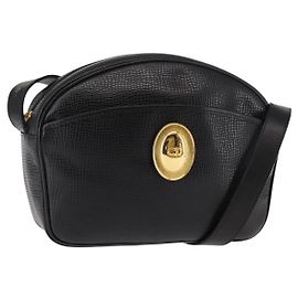 Borsa a Spalla Christian Dior in Pelle Nera e Oro Auth 146794 Nero D'oro