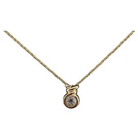 Collar Christian Dior metal dorado Auth sw1634 Dorado