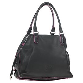 LOEWE Borsa a Mano Flamenco Pelle Nera Argento Auth mr1535 Nero Argento