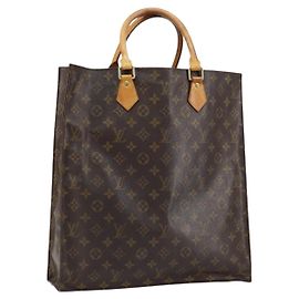 LOUIS VUITTON Monogram Sac Plat Handtasche M51140 LV Auth 151250 Monogramm