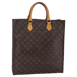 LOUIS VUITTON Monogram Sac Plat Handtasche M51140 LV Auth BA6669 Monogramm