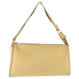 LOUIS VUITTON Epi Pochette Accessoires Pouch Vanilla M5294A LV Auth ka982 Other