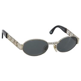 VERSACE Sunglasses metal Silver Auth yk20069 Silvery