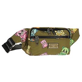 Dolce & Gabbana DOLCE&GABBANA Gürteltasche Nylon Khaki Silber Auth BA8670V Silber Khaki