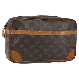 LOUIS VUITTON Monogram Compiegne 28 Clutch Bag M51845 LV Auth 152104 Monogram