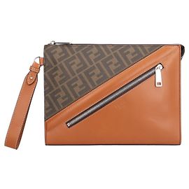Clutch slim diagonal da Fendi Marrom