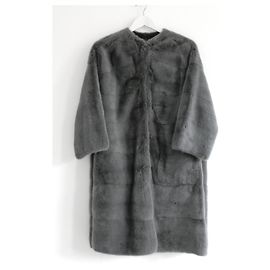 Dior Grey Mink Fur Coat Grey