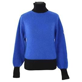 Fusalp Blauer Wollpullover Blau