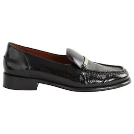 Kitsune Mocassins en cuir noirs Noir
