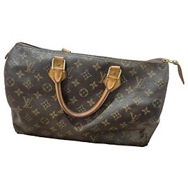 Louis Vuitton Speedy Lona Monogramada Marrón Castaño