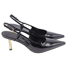 Escarpins G Cube Slingback Givenchy en cuir verni noir Noir