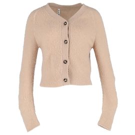 Cardigan Boxy V-Neck en Nylon Beige d'Acne Studios Beige