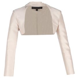 Blazer court ouvert en soie crème Louis Vuitton Blanc Écru