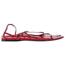 The Row Bare Sandals in Red Leather Red