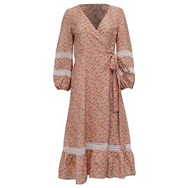 Vestido envelope estampado Maje em viscose multicolorida Multicor