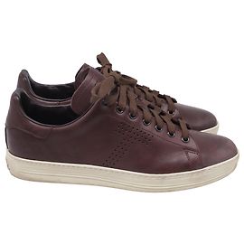 Baskets basses Warwick en cuir bordeaux de Tom Ford Rouge Bordeaux
