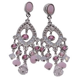 Orecchini a candelabro Swarovski in argento sterling rosa Rosa
