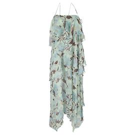 Stella Mc Cartney Vestido maxi de chiffon con estampado de jardín de dama Stella McCartney en seda multicolor Multicolor
