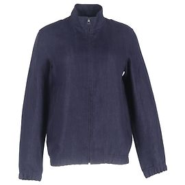 Giacca Bomber Loro Piana Rain System in lino blu navy Blu Blu navy