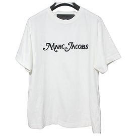 Camiseta de algodão com logo Marc Jacobs Branco