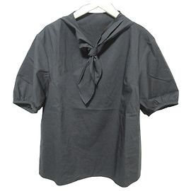 Autre Marque Blusa de algodão processado com mangas curtas Ballsey Preto