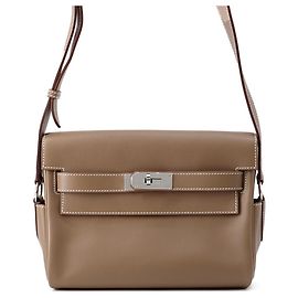 Hermès Bolso de Hombro Hermes Kelly PM en Gris Etoupe Gris pardo