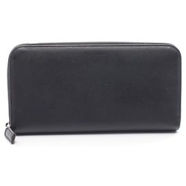 Prada Saffiano Round Long Wallet Black