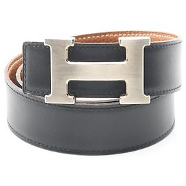 Cinto Constance H Hermès Marrom Preto