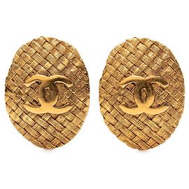 Orecchini a clip intrecciati Chanel Coco Mark D'oro