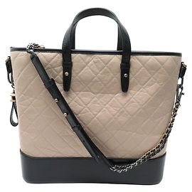 NOVO SACO DE MÃO CHANEL GABRIELLE GM EM COURO MATELASSADO COM ALÇA Bege