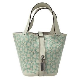 Hermès NUOVA BORSA HERMES PICOTIN 14 LOCK MICRO LUCKY DAISY SWIFT NATA VERDE Altro