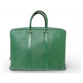 BOLSA DE MALA VINTAGE LOUIS VUITTON SIRIUS 40 EM COURO EPI Verde