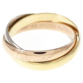 Cartier Trinity Au750 Ring Größe 8 Golden Metallisch