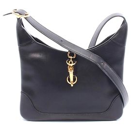 Bolsa de Ombro de Couro Trim 24 Duo da Hermès Preto